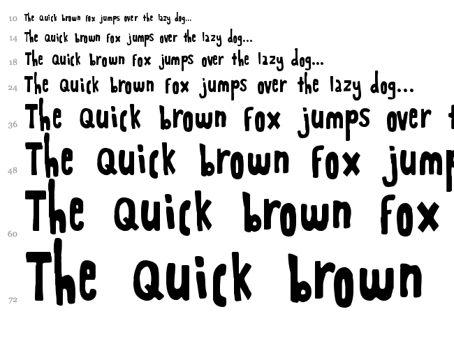 Rabbit On The Moon font waterfall